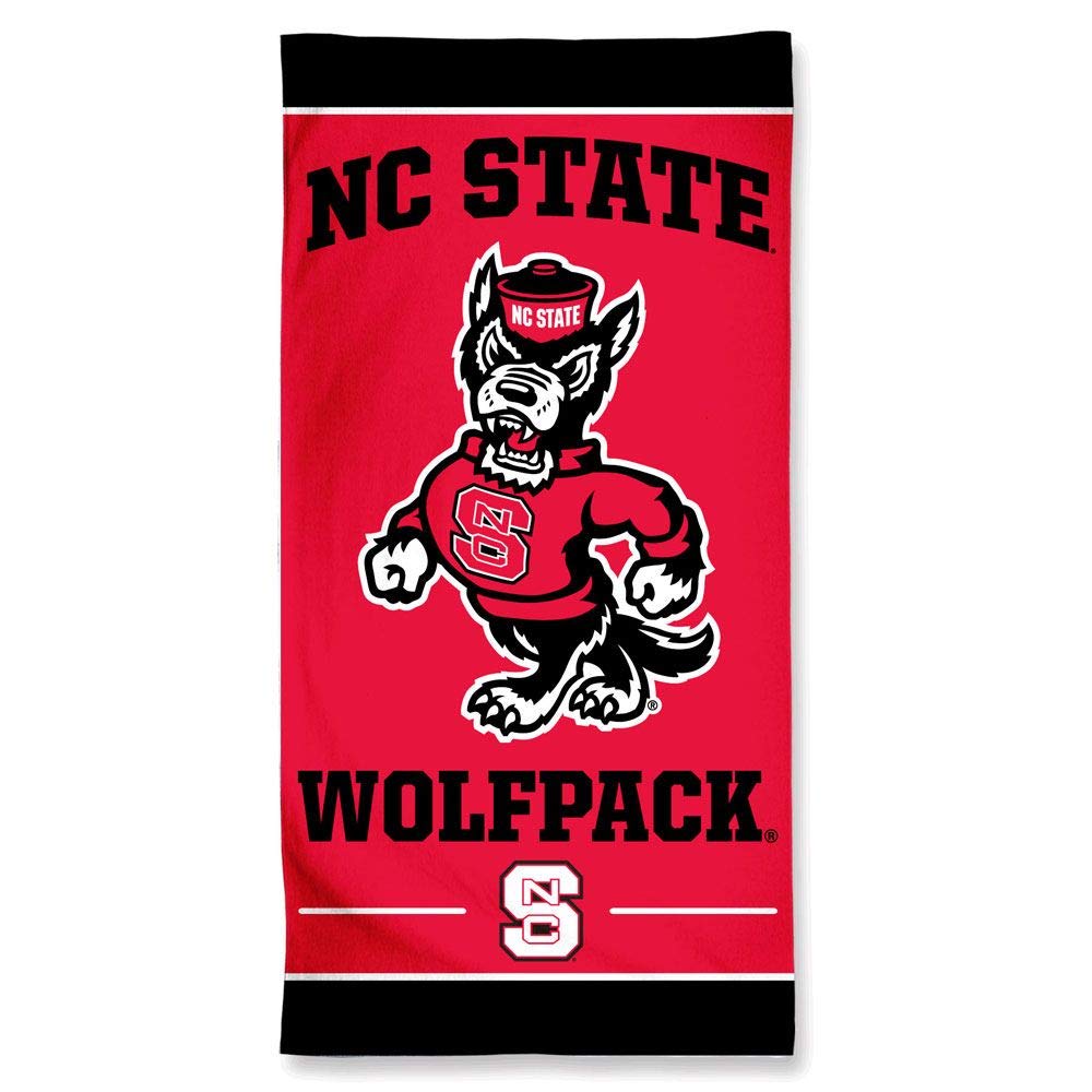 WinCraft NCAA North Carolina State University Fiber Beach Towel, 9lb/30 x 60