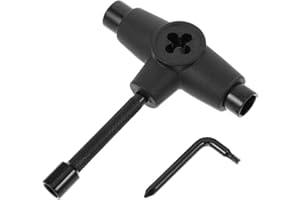 TOBBOMEY Portable T-Type Skate Tool with Bearing Socket Function Lightweight Pp Material for Skateboard