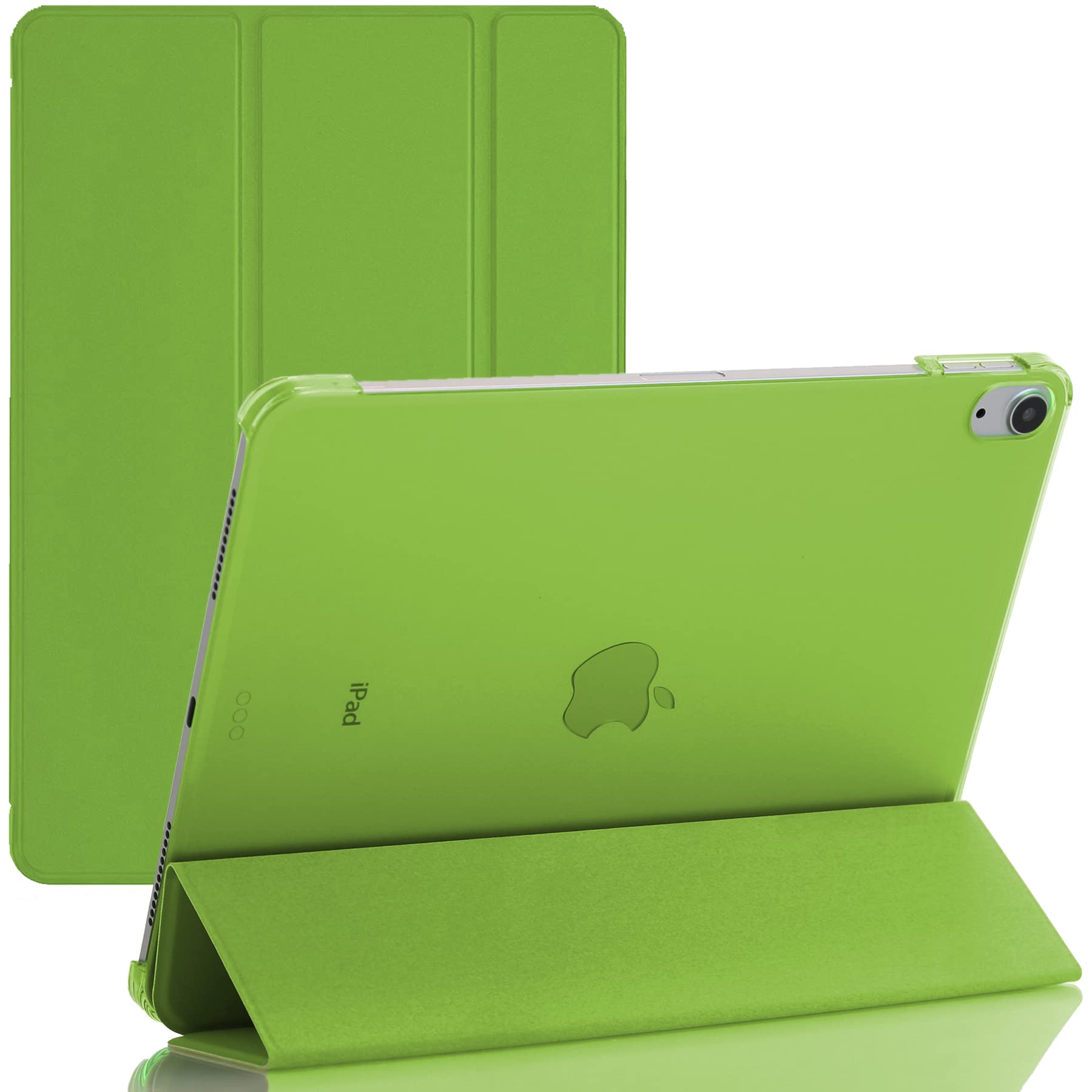 Smart Case For Apple iPad Air 4 Released 2020 and For Apple iPad Air 5 Released 2022 Size 10.9'' and Only For Model Numbers A2316, A2324, A2072, A2325, A2588, A2589, A2591 (Green)