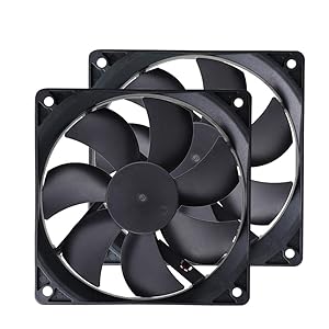 2-Pack 120mm Fan DC 12V Computer Fan 120mm x120mm x 25mm 2-Pin High Performance Cooling Fan 1500RPM