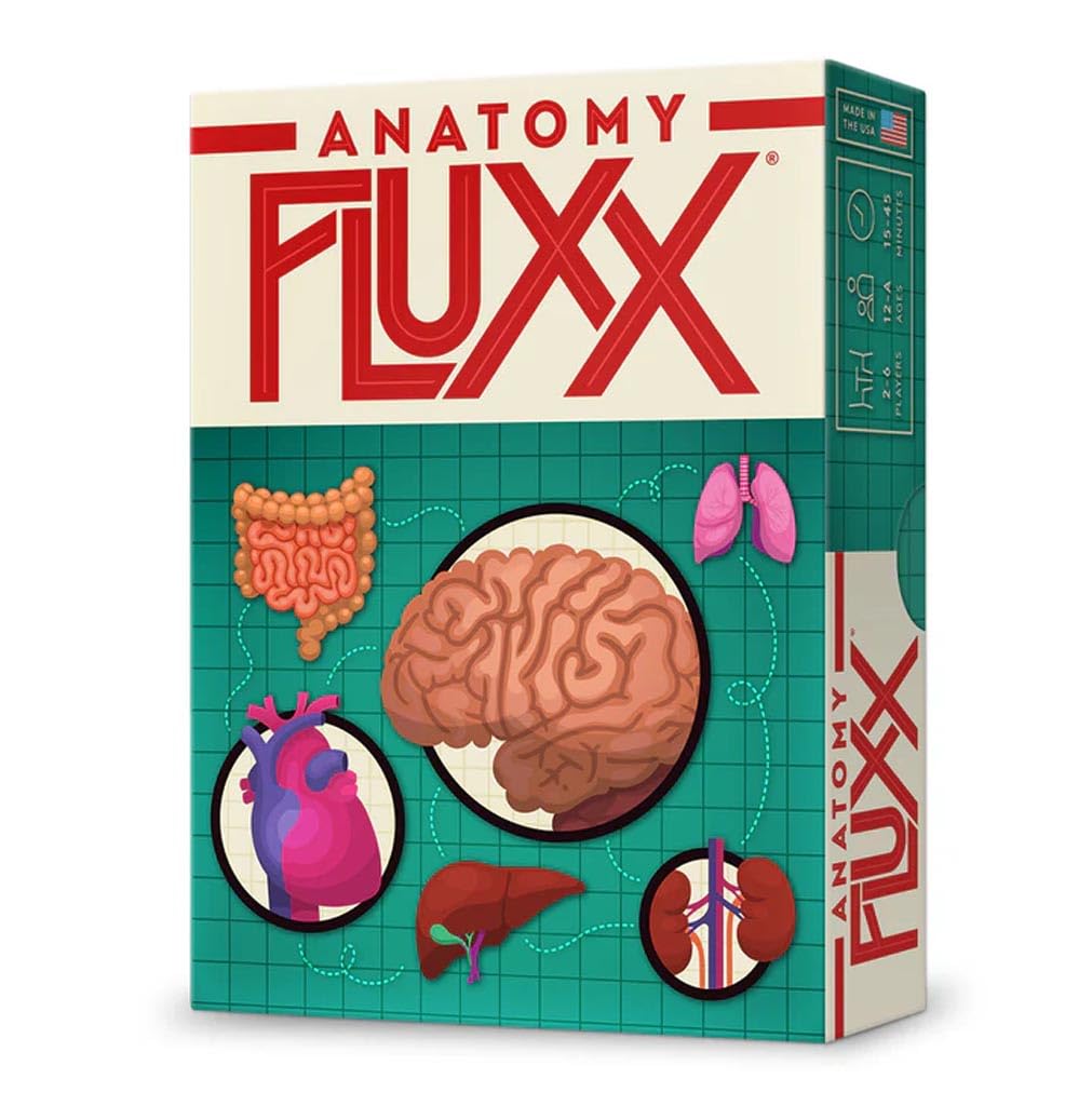 Looney Labs | Fluxx: Anatomy Edition | Family Card Game | Ages 12+ | 2-6 Players | 15-45 Minutes Playing Time