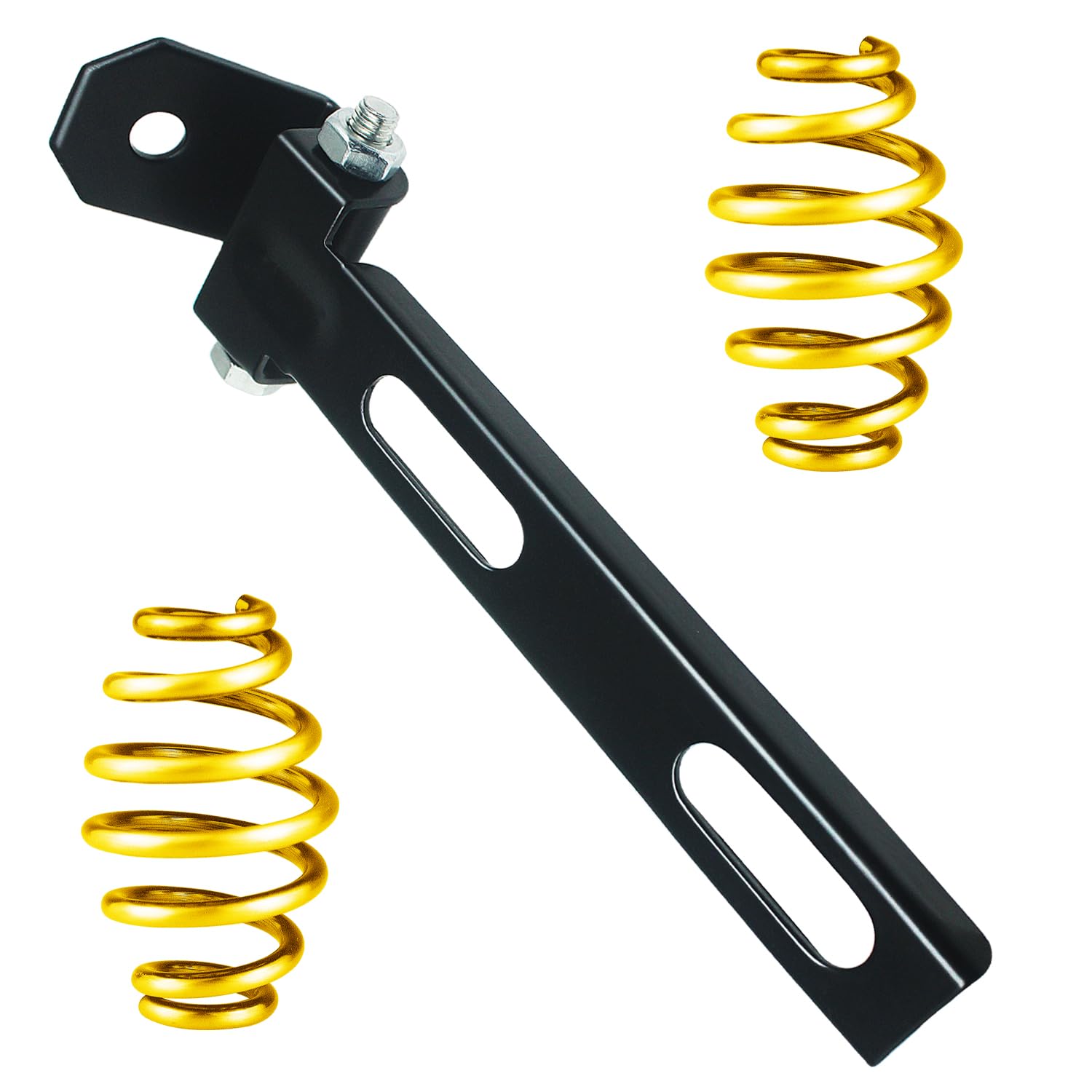 Photo 1 of Amavoler Barrel Solo Seat Spring (Gold) 3" + Seat Bracket Mounting Kit Motorcycle Compatible for Harley Honda Yamaha Kawasaki Suzuki Sportster Bobber Chopper (Gold Spring)