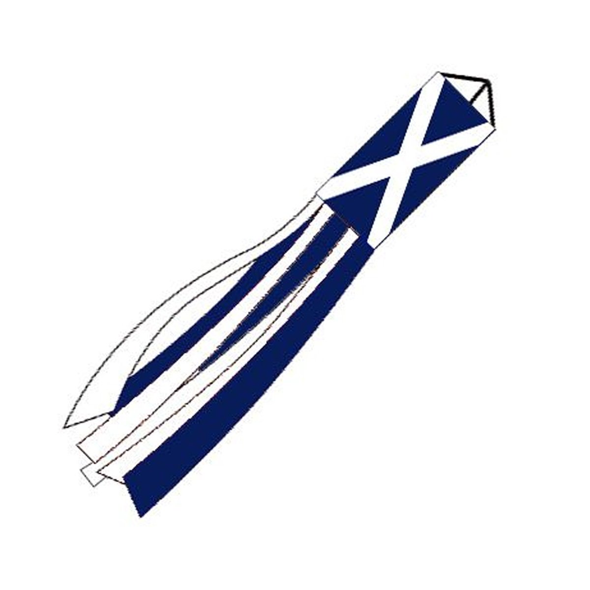 Flagtex St Andrews Cross Windsock 150cm Weather Resistant Polyester Garden Windsock Scottish Saltire Design Outdoor Decoration Wind Indicator Patio Garden 60 inch Wind Direction Windsock — image 1