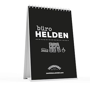 Tischkalender 2019bürohelden Von Thegoodvibes Sprüche Kalender Jahreskalender Für Den Schreibtisch Ideal Für Büro Zuhause Oder Als Geschenk - 