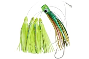 OCEAN CAT Saltwater Trolling Lures Bird Fishing Teaser for Saltwater Fishing Rigged with Hook for Wahoo Tuna Mahi Dolphin Sailfish Marlin