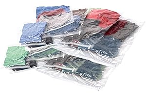 Samsonite Compression Packing Bags, Clear, 12-Piece Kit (2-Pouch/4-Carry-On/4-Large/2-X-Large