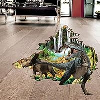 Nufelans 3D Amazing Dinosaur Stickers Removable Wall Art Sticker Decal Home Décor for Floor Ceiling Living Room Kids Boys Room