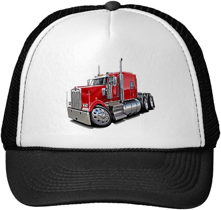 Funny Kenworth W900 Red Truck Trucker Hat
