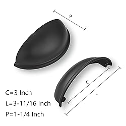 khtumeware 2 Pack 3" Drawer Pulls Matte Black