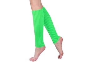 Ralleyfun Women Knit Leg Warmer Long Neon Boot Cuffs Socks for Dance Sport Yoga Costume
