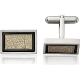 IceCarats Stainless Steel Cuff Links | Brushed