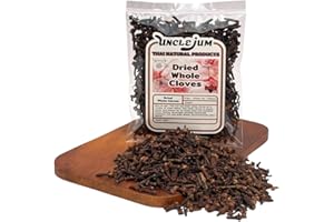UNCLEJUM Dried bulk whole cloves are used for Thai, Indian, and Asian food cooking, herbal tea, potpourri, and aromatic and richly flavored fragrance herbs 50 grams (1.76, Ounces)