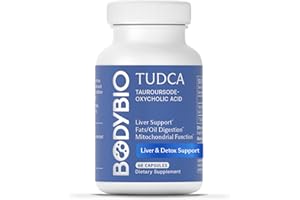 BodyBio TUDCA - Pure Tauroursodeoxycholic Acid Supplement - Support Bile Flow, Fat Metabolism & Liver Detox