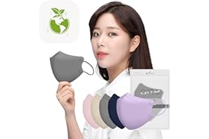 HOMSSEM [25p Arte Korea Face Mask for Adults – Bird Beak type 2D Protective Health Face Mask (Gray)
