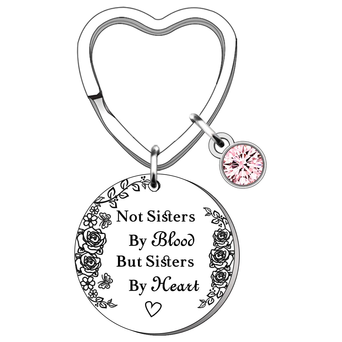TTOVEN Sister Gifts Sister Birthday Gifts Sister Keyring Sister Gifts from Sister Not Sisters By Blood But Sisters By Heart