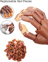 Deciniee Practice Hand for Acrylic Nails w/ 300 Refill Tips Flexible Adjustable view 7
