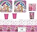 JoJo Siwa Party Supply Kit for 16 Guests - Plates, Cups, Napkins, Tablecover (Original Version)
