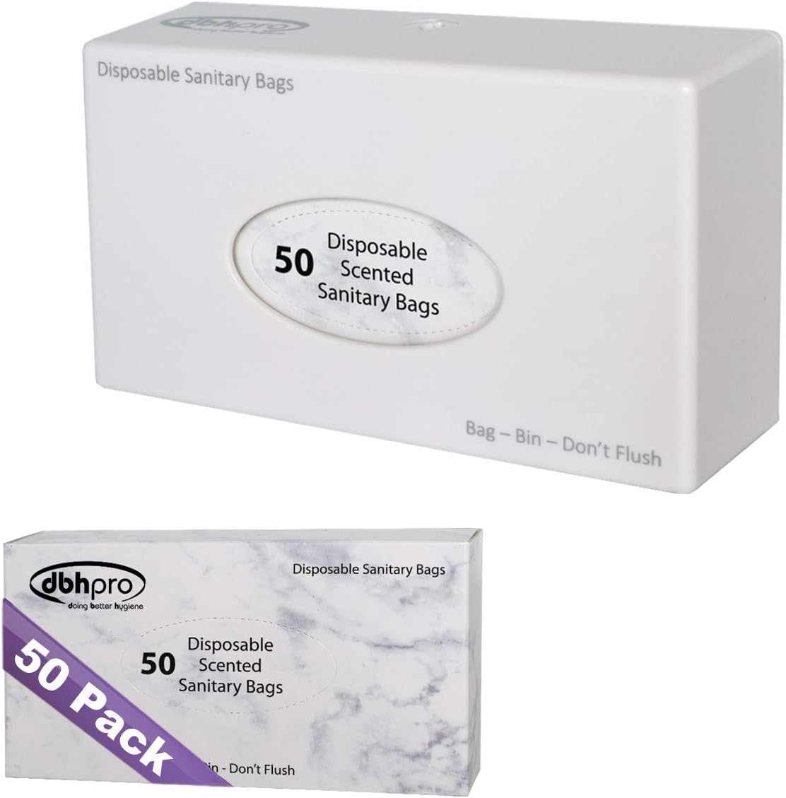 Sanitary Napkin Disposal Bags - Feminine Hygiene Sanitary Bags, 50 Scented Plastic Degradable Disposal Bags for Maxi Pads Tampons Feminine Products: Health & Personal Care