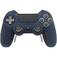 Eagolloar Modded Controller for PS4,Wireless Rapid Fire Scuf PS4 Elite Gaming Controller with Trigger Stops and Back Paddles for Remapping Buttons-Blue