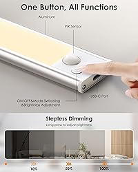 5-Pack Under Cabinet Lighting, Upgraded 2200mAh