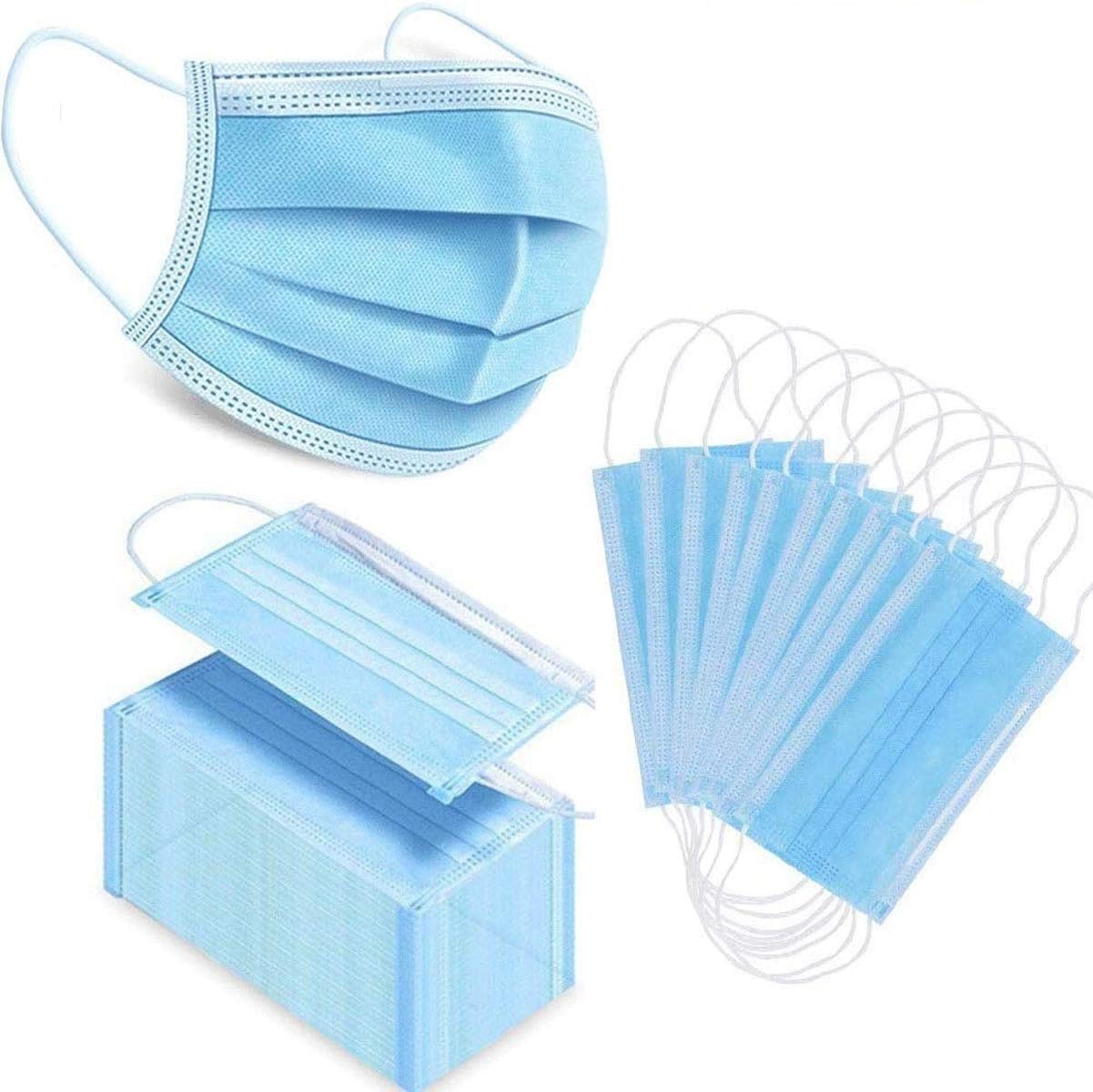 40pcs Disposable Earloop Face Medical M@sk,3-Ply Surgical m@sk Anti-Dust Elastic Earloopreathable，Non-Woven Dust Filter Face M@sk（A-1）