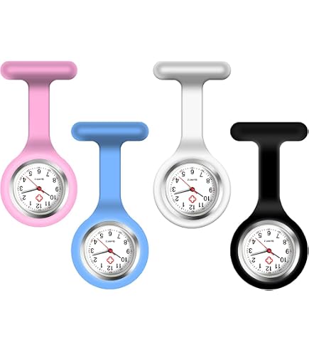 15 Pack Clip-On Nurse Watches | Silicone Fob Stethoscope Watch for Nurses Amazon.com: Kenning 15 Pack Clip on Nurse Watches for Women  main image 4