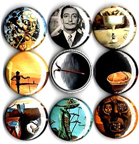 Salvador Dali 8 NEW 1" buttons pins badges surrealist
