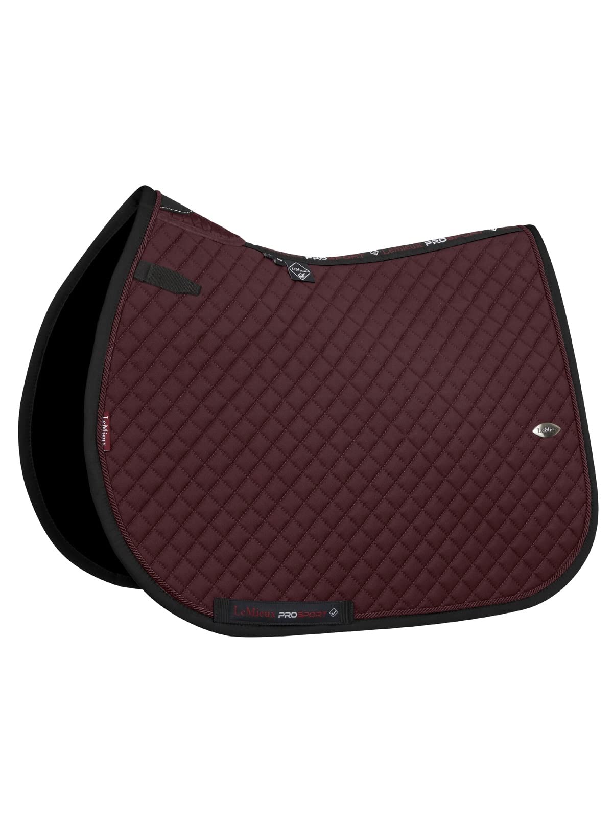 LeMieux Show Jumping Wither Relief Jump Saddle Pad - Saddle Pads for Horses - Equestrian Riding Equipment and Accessories - (Burgundy - Large)