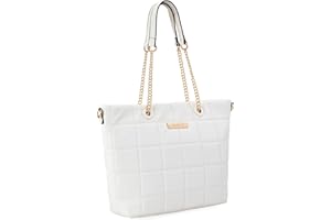 Montana West Tote Bag for Women Quilted Chain Large Handbags Elegant Purse with Adjustable Strap