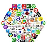 Laptop Stickers for Developer (100PCS)- Programming Stickers of Front-end dev,Back-end Languages Stickers for Software Developers, Engineers, Hackers, Programmers, Geeks, and Coders
