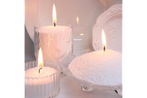 Aufien Candle Sand with Wicks,Pearled Candle 42.8 Oz, DIY Bead Powder Sand Wax Making kit Refillable Non Toxic for Handmade, Wedding and Party Decorations White Unscented