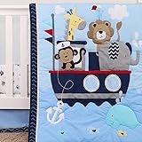 Brandream Nautical Crib Sheets Boy Navy Blue Fiited