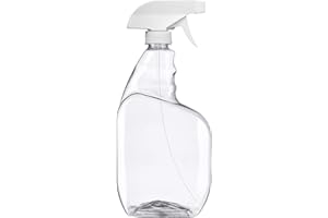 GENERIC Spray Bottle - (Large - 32 Oz) - All-Purpose, Empty / Reuseable, Heavy Duty, Clear PET Plastic, Trigger Sprayer, Industrial Size, Chemical Resistant, MADE IN USA (1 Pack, Clear)