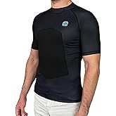 RIBBY SPF 50+ Padded Rash Guard for Surfing, Boogie, Scuba