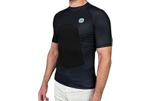 RIBBY SPF 50+ Padded Rash Guard for Surfing, Boogie, Scuba