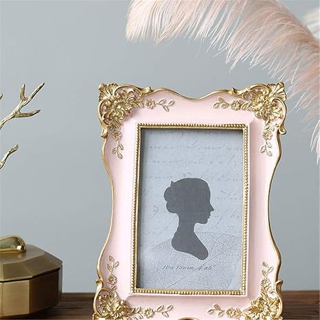 Amazon Co Jp 額縁 両親女の結婚記念日の水平立ったり壁掛け用シャビーシックなスタイルクリーム肖像フォトフレーム クリエイティブな額縁 色 Pink Size 16 5x21 5cm ホーム キッチン