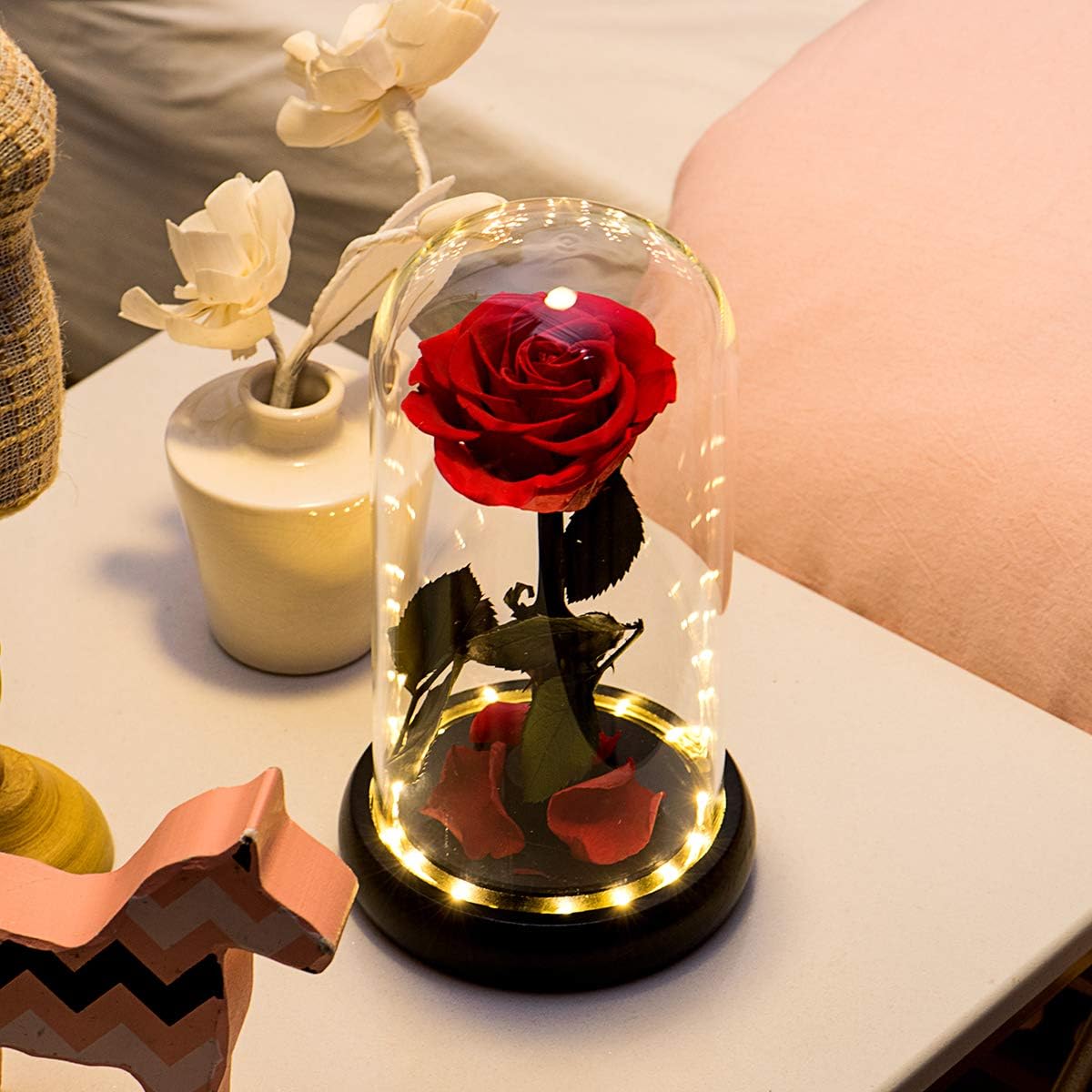 Fait Main Conserve Rose Fraiche En Verre Dome Avec Emballage Cadeau Romantique Toujours Cadeau Pour La Fete Des Meres Anniversaire Mariage Anniversaire Noel La Belle Et La Bete Enchanted Rose Ameublement Et Fait Main Conserve Rose Fraiche En Verre Dome Avec Emballage Cadeau Romantique Toujours Cadeau Pour La Fete Des Meres Anniversaire Mariage Anniversaire Noel La Belle Et La Bete Enchanted Rose Ameublement Et