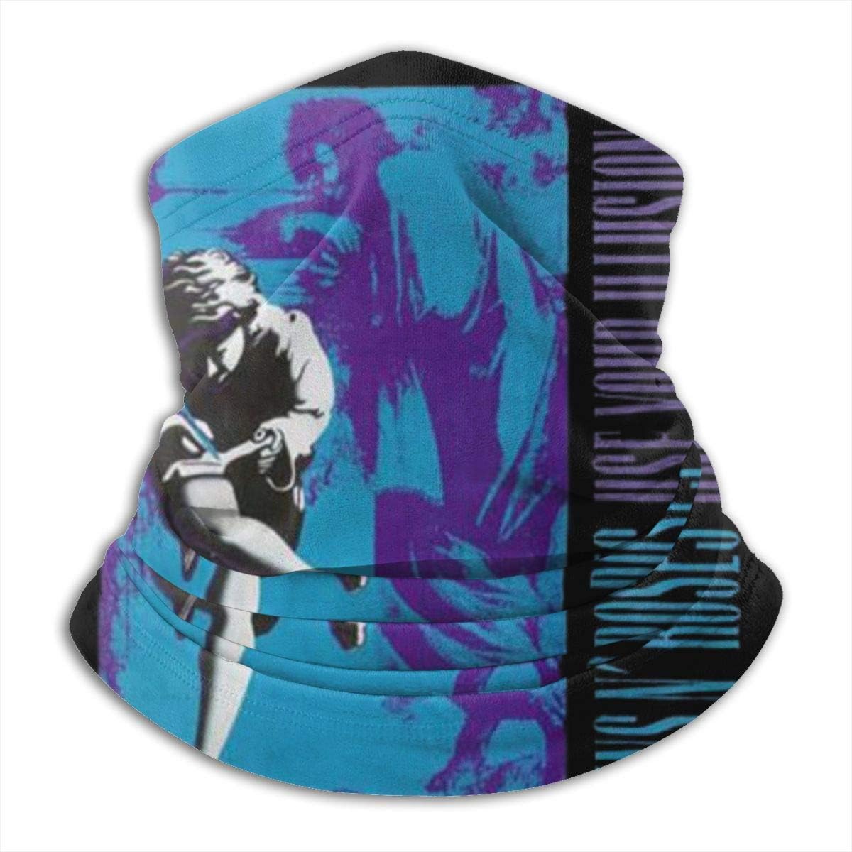 WlQshop Neck Gaiter Warmer Windproof Mask Fleece Headwear Guns-N'-Roses-Use-Your-Illusion-II For Winter Men Women Walking Skiing Motorcycling