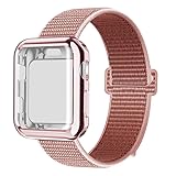 QIENGO Compatible with Apple Watch Band with Case