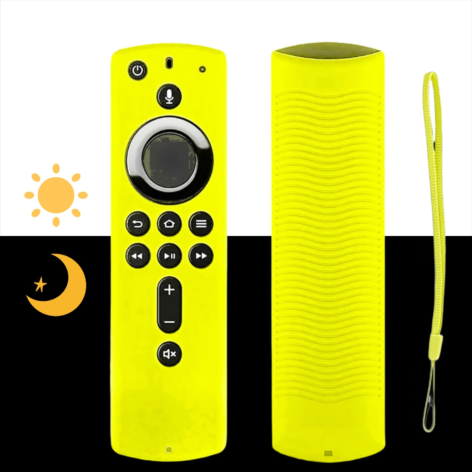 Remote Case/Cover for 4K, Protective Silicone Holder Lightweight [Anti Slip] ShockProof for 3rd Gen Glow in The Dark(Glow Yellow)