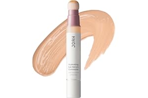 JOAH Perfect Complexion Under Eye Concealer and Hydrating Serum, Korean Makeup for Dark Circles and Puffiness, Peptide Serum with Medium Coverage, Cushion Tip Applicator