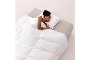 Three Geese King Feather Down Comforter, Soft Organic Cotton Cover All Season Duvet Insert, White Premium Hotel Bedding King Comforter, Medium Warmth with Corner Tabs.