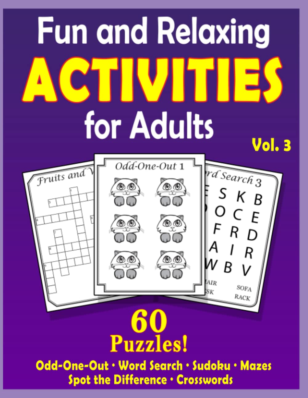 Fun and Relaxing Activities for Adults Volume 3: Puzzles for People with Dementia [Large-Print] (Easy Activities)