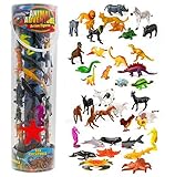 Giant-Animal-Action-Figure-Set--Big-Bucket-of-Ocean-Dinosaur-Safari-and-Farm-Animals--40-Figures-in-All