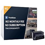 GPS Tracker for Vehicles, No Monthly Fee, No Subscription with Real-Time Tracking, 4G SIM and Data Included, Trip History, GeoFence, Speeding Alerts, OBD, for Fleets & Families
