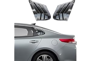 XYHGM for Kia K5 Optima 2016-2020 Exterior Accessories Sporty Car Rear Side Window Louvers Air Vent Scoop Shades Cover Trim Blinds 2PCS(Carbon Fiber)