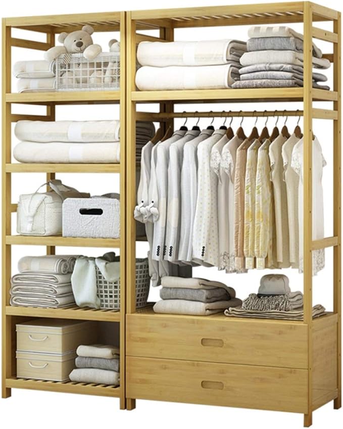 DUOMING Percheros Dormitorio Simple Colgador de Piso a Techo Colgador