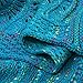LAGHCAT Mermaid Tail Knit Crochet Blanket for Adult, Oversized Sleeping Blanket, Wave Pattern (Peacock Blue, 71