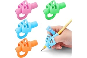 BUSHIBU Pencil Grips for Kids Handwriting, Toddler Pencil Grip, Pen Grips Trainer for Beginners Preschoolers Kindergarten Children(4 PCS)