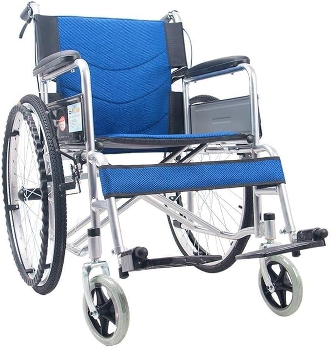 Foldable Wheelchair, Aluminum Wheelchair with Double Brake